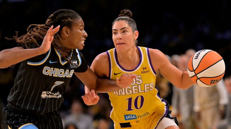 Sparks star Kelsey Plum makes Caitlin Clark fan change shirt in playful exchange