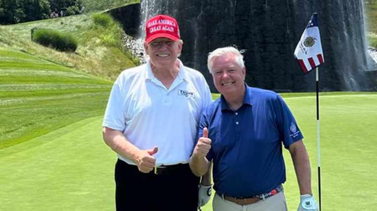 Trump golfs with Republican senators Schmitt, Graham and Paul ahead of 'Big, Beautiful Bill' vote