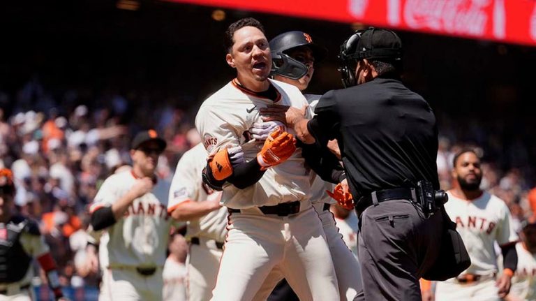 Tensions boil over in Marlins-Giants game as benches clear in heated moment