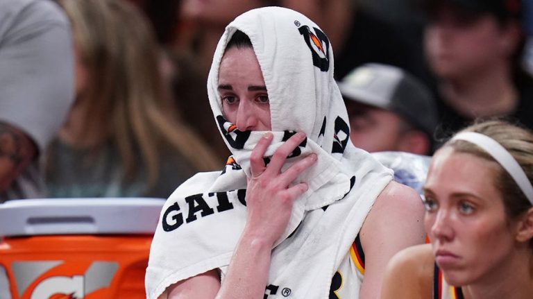 Caitlin Clark leaves Fever's win in tears as she appears to suffer injury