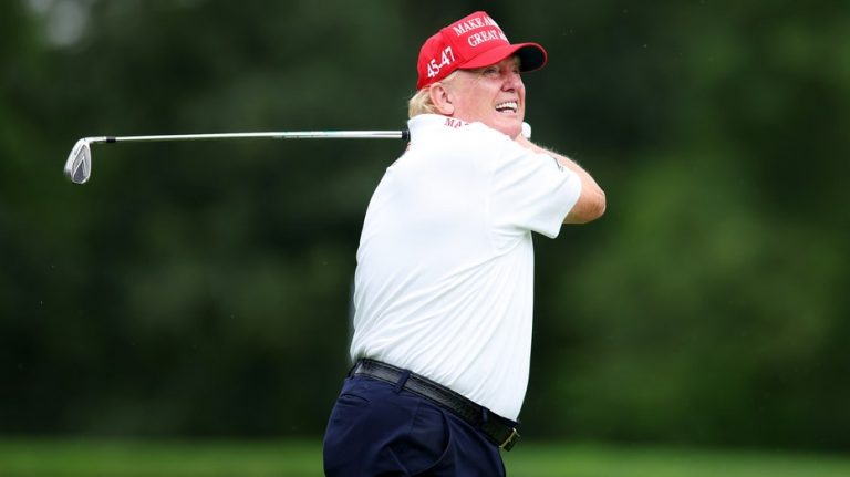 Trump mocks Biden's golf game after viral video of president's drive