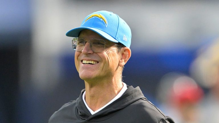 Chargers head coach Jim Harbaugh boasts about White House visit with Trump