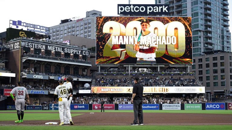 Padres star Manny Machado records milestone 2,000th career hit in loss to Diamondbacks