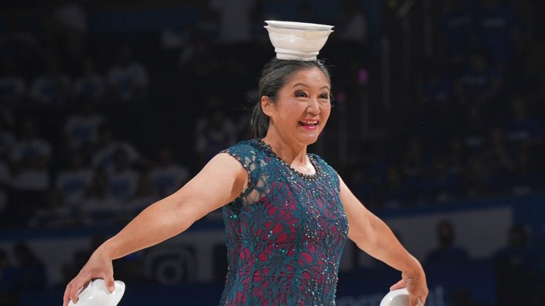 Beloved performer Red Panda falls from unicycle, taken off court in wheelchair during WNBA halftime show