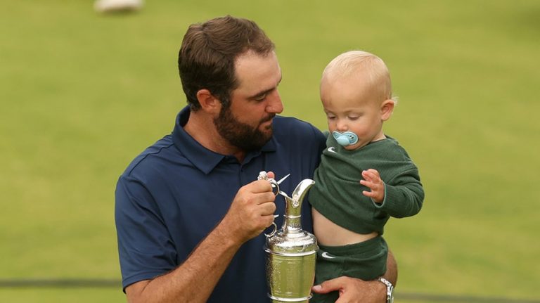 Scottie Scheffler's son, Bennett, steals spotlight with adorable celebration after Open Championship win