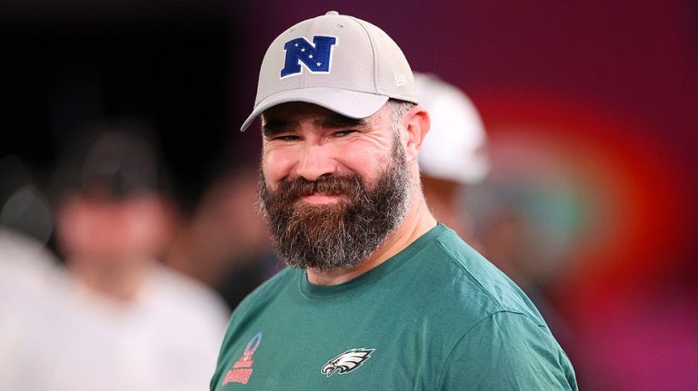Jason Kelce congratulates Travis and Taylor Swift on engagement: 'F— yeah'