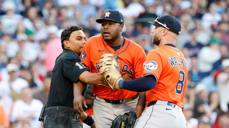 Red Sox announcer hits at Astros for 'being mad about stealing signs' after benches clear