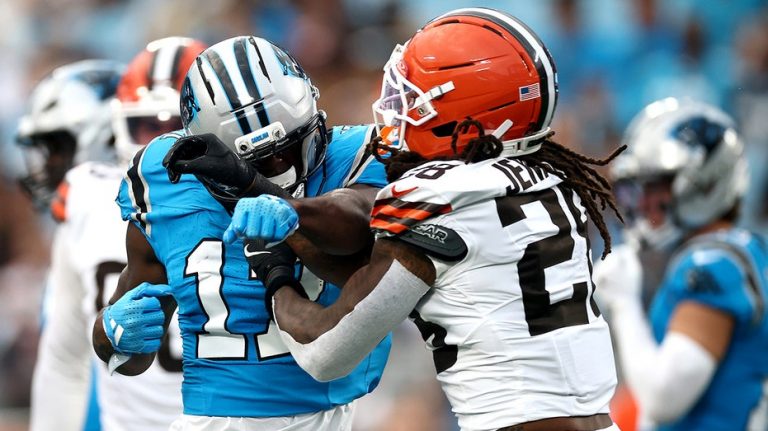 Panthers' Xavier Legette, Browns' Rayshawn Jenkins ejected after exchanging blows during preseason matchup