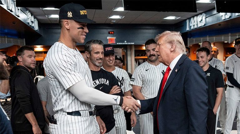 Aaron Judge passes Joe DiMaggio on Yankees all-time home run list, after meeting with Trump
