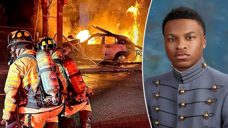 Army football player Larry Pickett Jr rescues man from burning car in New York