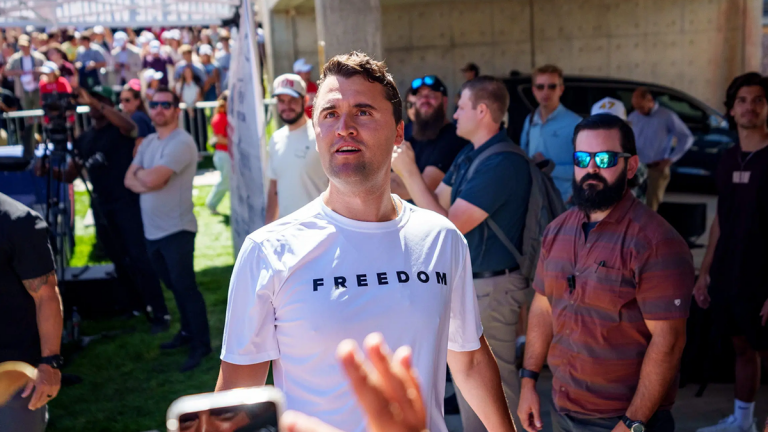 Line to get Charlie Kirk 'FREEDOM' shirt at Penn State vs. Oregon game floods parking lot