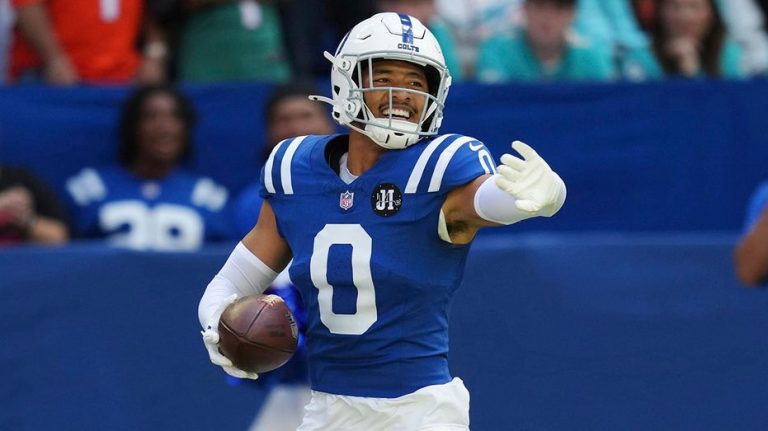 Colts' Cam Bynum breaks out bizarre celebration after interception vs Dolphins