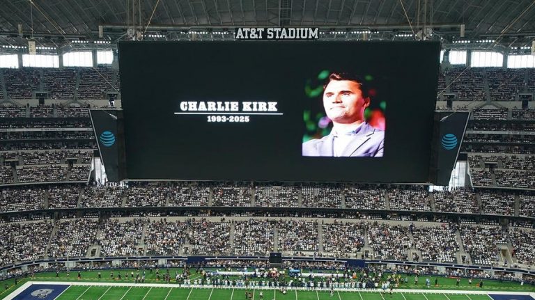 Multiple NFL teams hold Charlie Kirk tributes prior to their games and fans welcome the moments