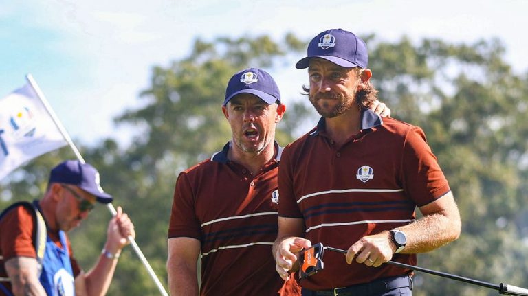 Tommy Fleetwood shines again, Rory McIlroy chirps fans as Europe dominates another morning against USA