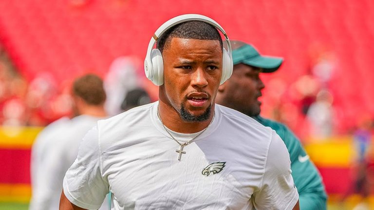 NFL hits Eagles' Saquon Barkley with $46K fine for dangerous helmet violation vs Chiefs