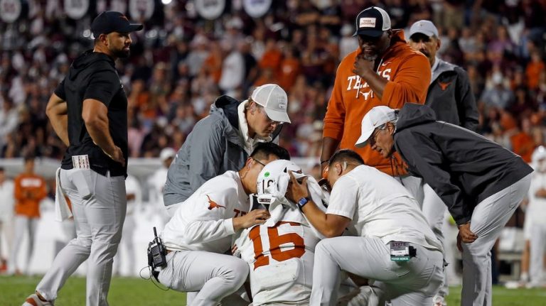 Arch Manning hurt during Texas' dramatic comeback win over Mississippi State