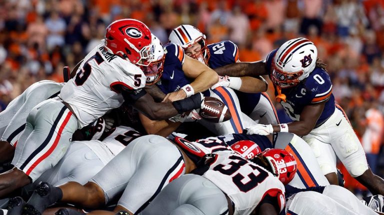 Auburn's goal-line fumble ignites social media debate, sparks Georgia's comeback win