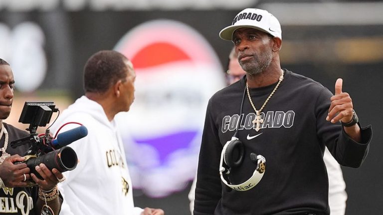 Deion Sanders seemingly stunned over potential fine for Colorado fans storming field after win