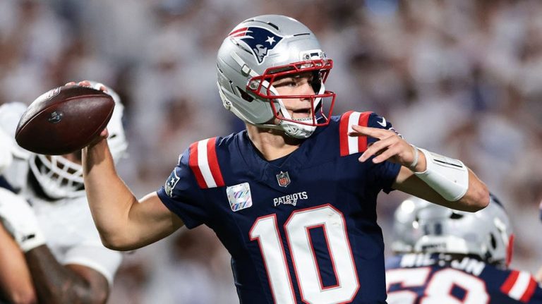 Drake Maye leads Patriots to upset victory over previously undefeated Bills