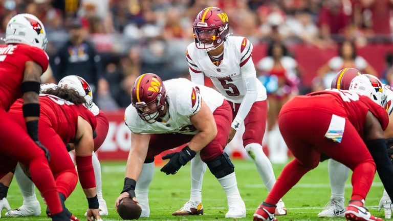 Commanders' Tyler Biadasz discusses building chemistry with Jayden Daniels