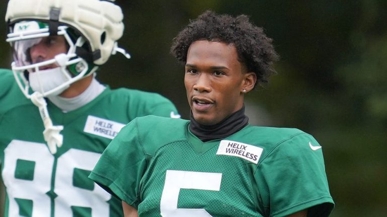 Frustrated Garrett Wilson gives Jets head coach Aaron Glenn an earful at halftime