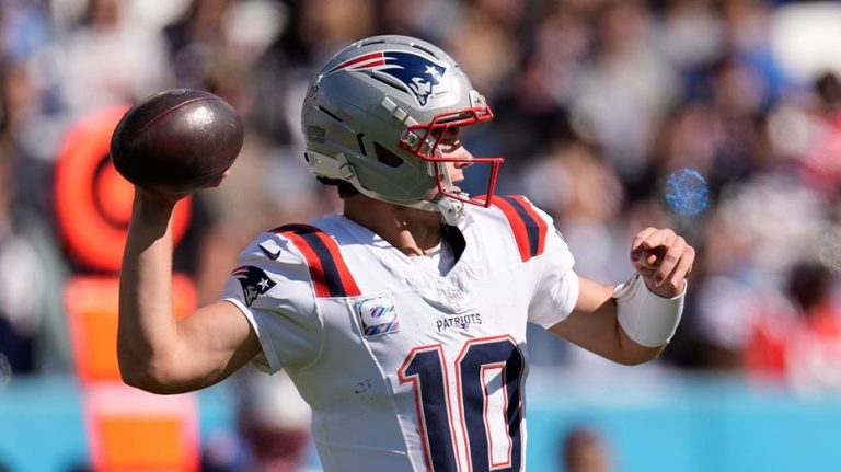 Patriots' Drake Maye matches Tom Brady feat in win over Titans