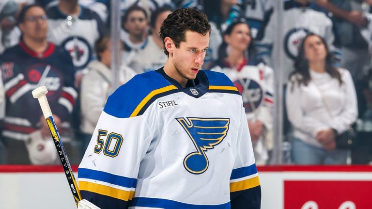 Blues goalie Jordan Binnington addresses viral puck prank after Alex Ovechkin's milestone goal