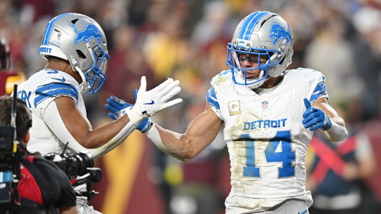 Lions' Amon-Ra St Brown talks performing Trump dance after touchdown