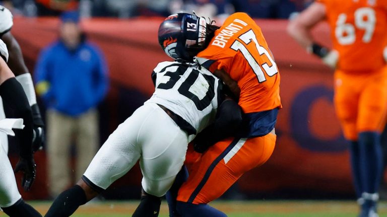 Broncos' Pat Bryant placed on backboard, carted off field after scary hit in loss to Jaguars